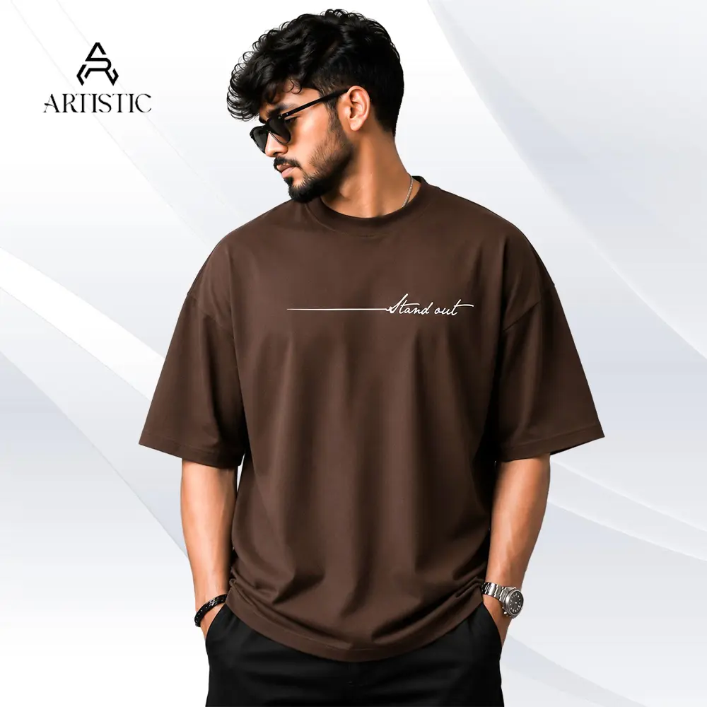 প্রিমিয়াম ড্রপ শোল্ডার টি-শার্ট - STAND OUT