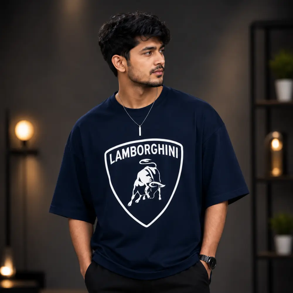 প্রিমিয়াম ড্রপ শোল্ডার টি-শার্ট - Lamborghini