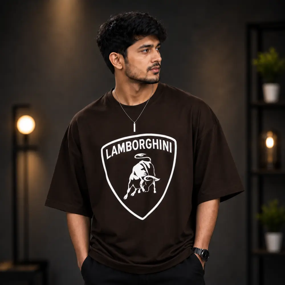 প্রিমিয়াম ড্রপ শোল্ডার টি-শার্ট - Lamborghini
