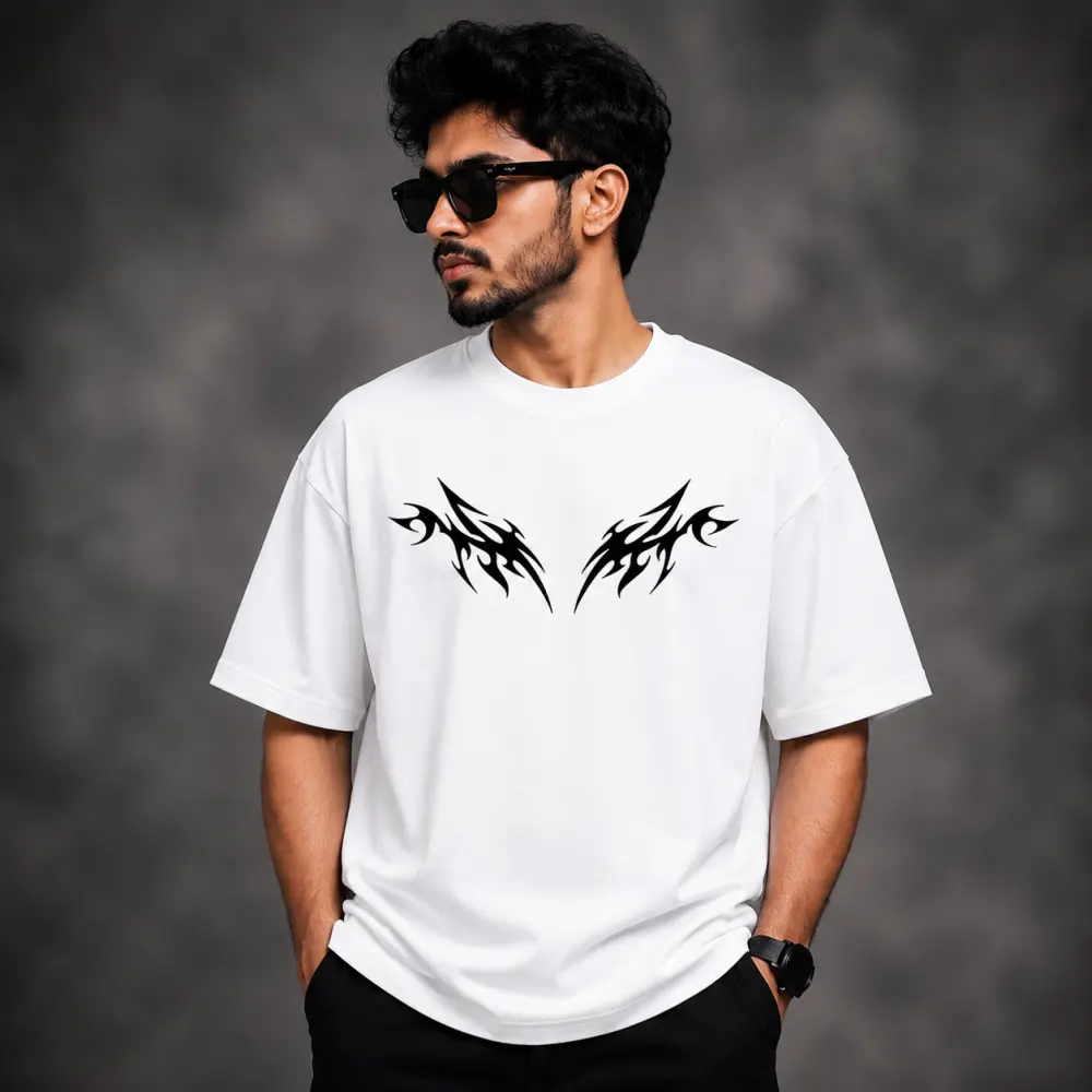 প্রিমিয়াম ড্রপ শোল্ডার টি-শার্ট - Phantom Wings