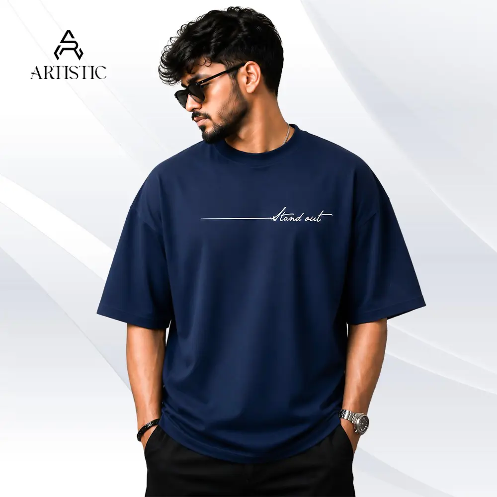 প্রিমিয়াম ড্রপ শোল্ডার টি-শার্ট - STAND OUT