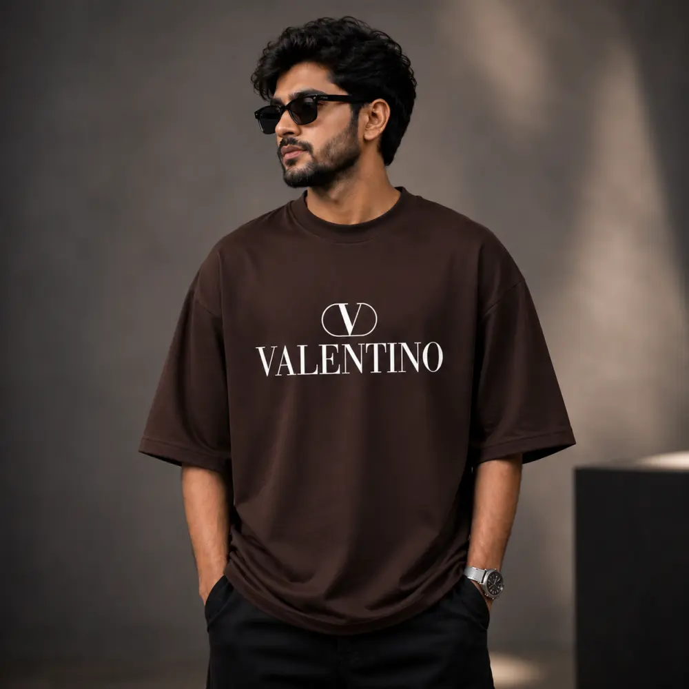 প্রিমিয়াম ড্রপ শোল্ডার টি-শার্ট - Valentino