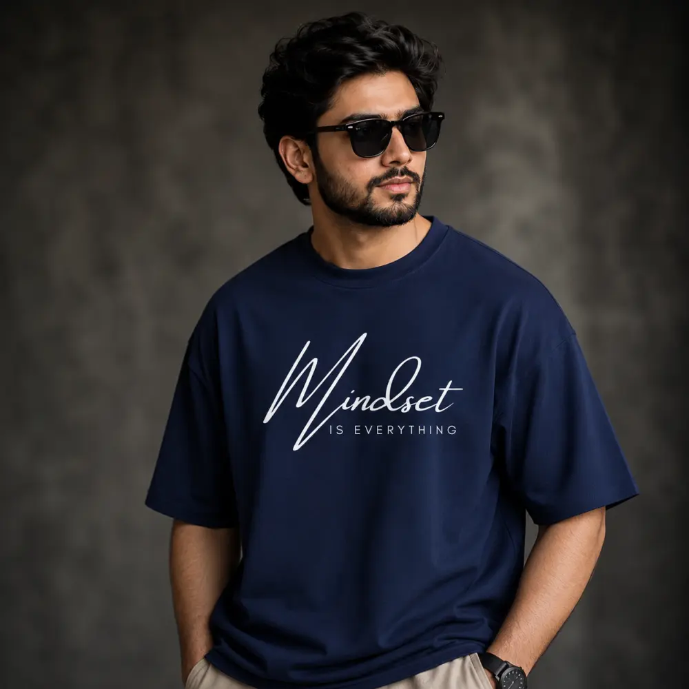 প্রিমিয়াম ড্রপ শোল্ডার টি-শার্ট - MINDSET