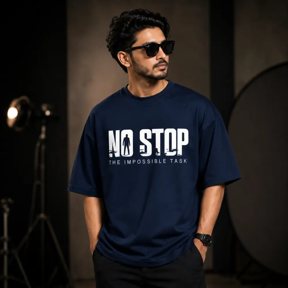 প্রিমিয়াম ড্রপ শোল্ডার টি-শার্ট NON STOP