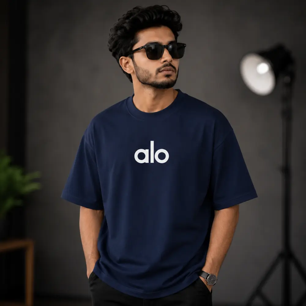প্রিমিয়াম ড্রপ শোল্ডার টি-শার্ট - ALO