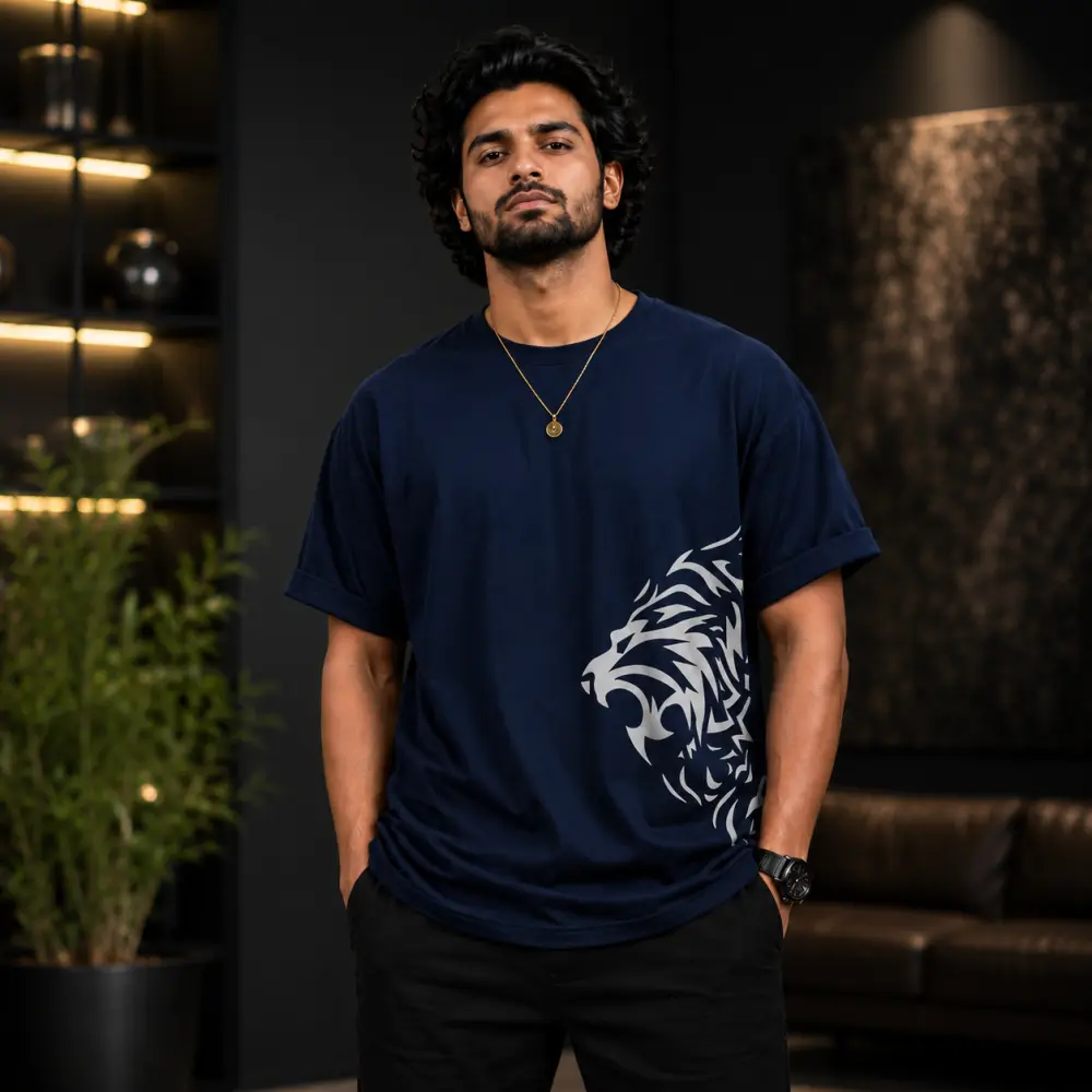 প্রিমিয়াম ড্রপ শোল্ডার টি-শার্ট  - TIGER
