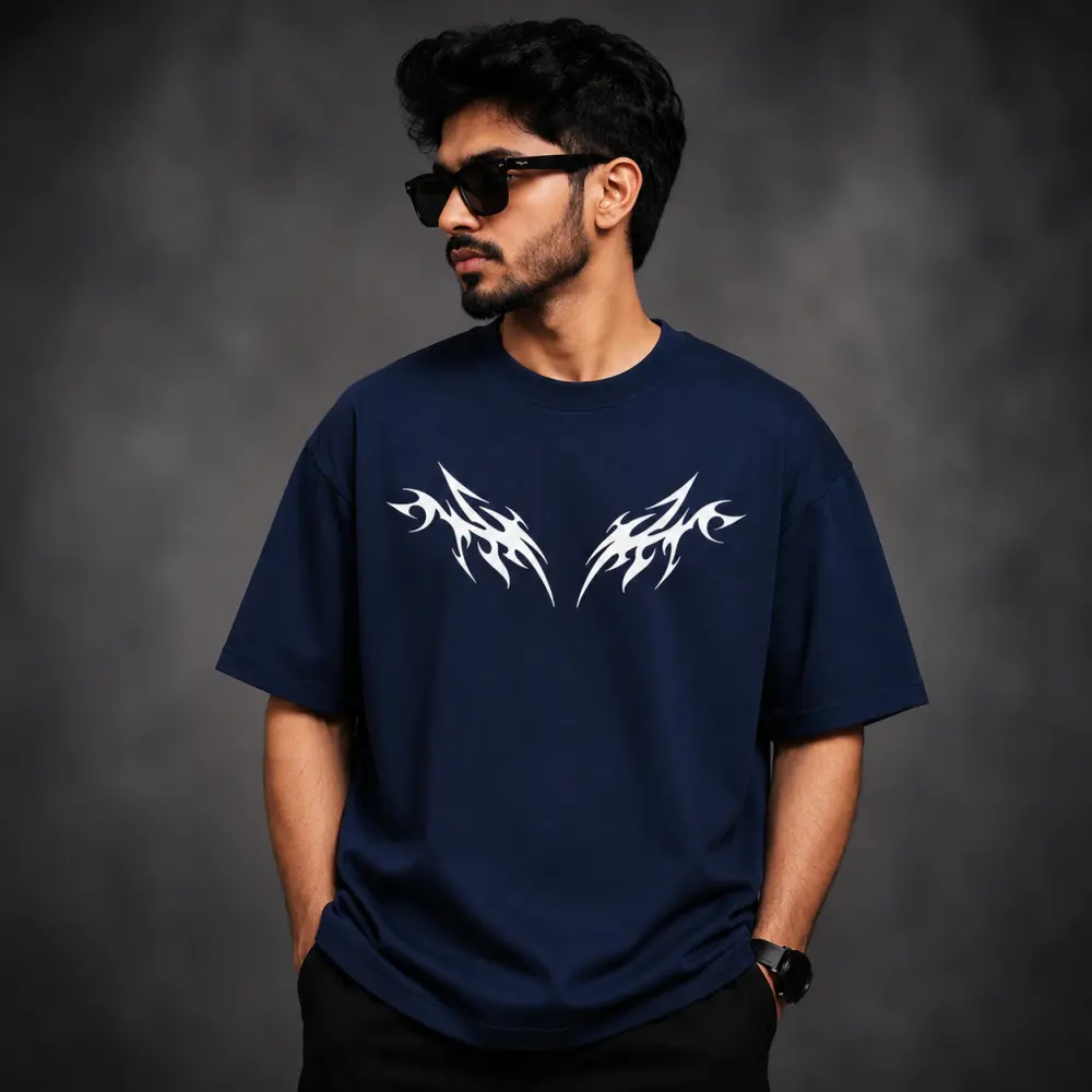 প্রিমিয়াম ড্রপ শোল্ডার টি-শার্ট - Phantom Wings
