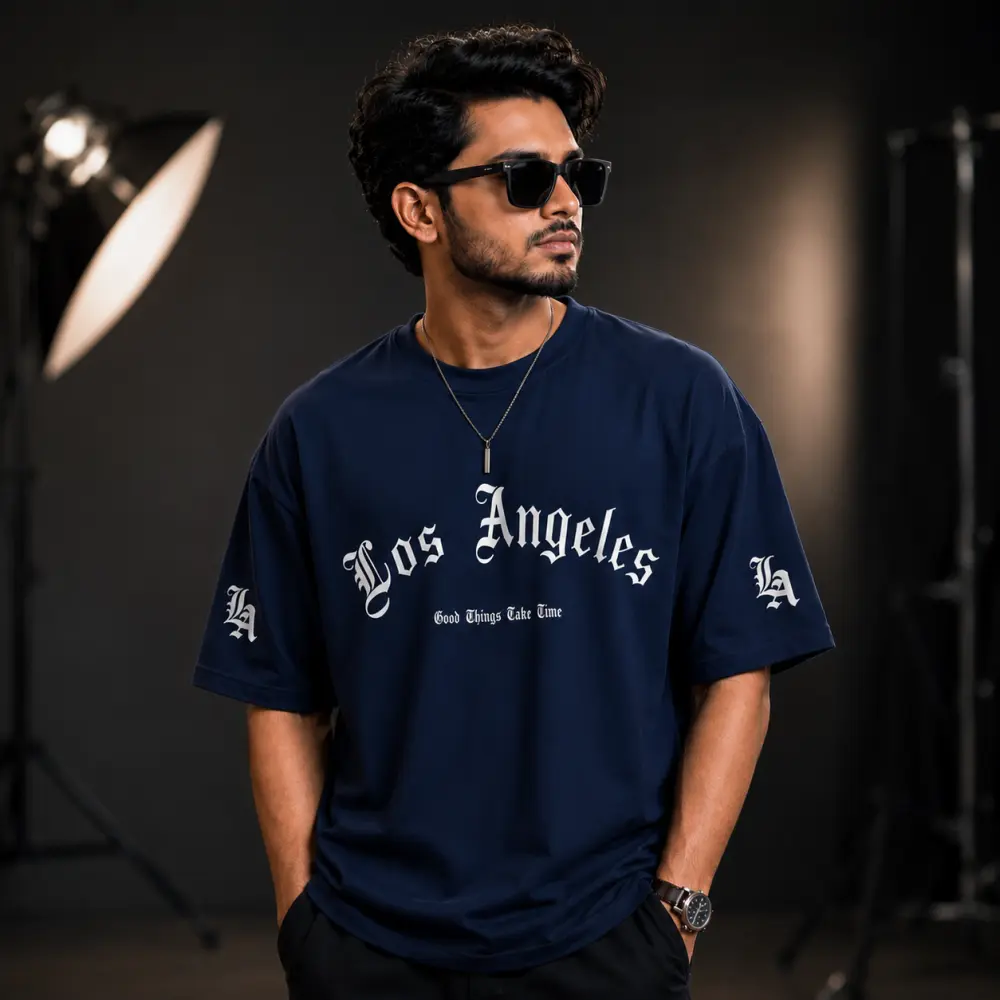 প্রিমিয়াম ড্রপ শোল্ডার টি-শার্ট Loss angeles 3