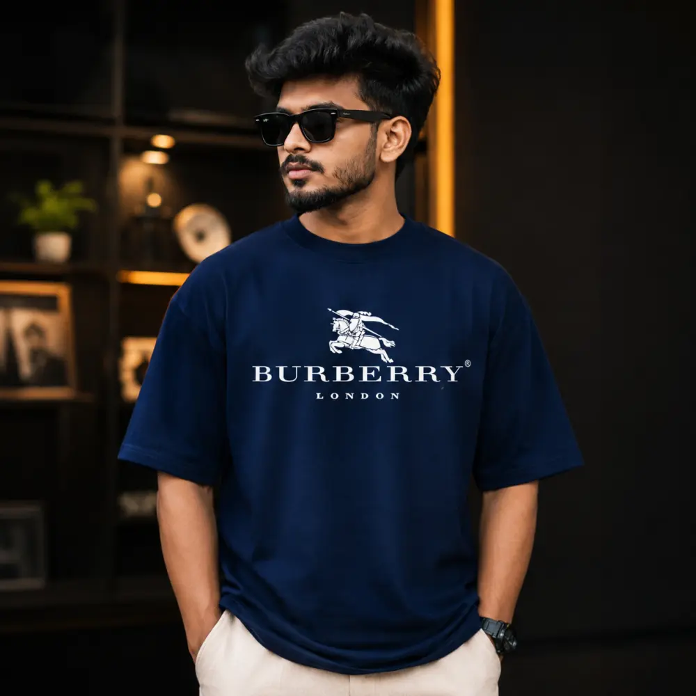 প্রিমিয়াম ড্রপ শোল্ডার টি-শার্ট BURBERRY