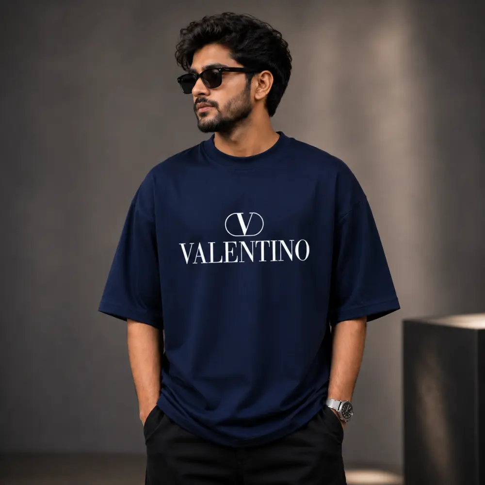 প্রিমিয়াম ড্রপ শোল্ডার টি-শার্ট - Valentino