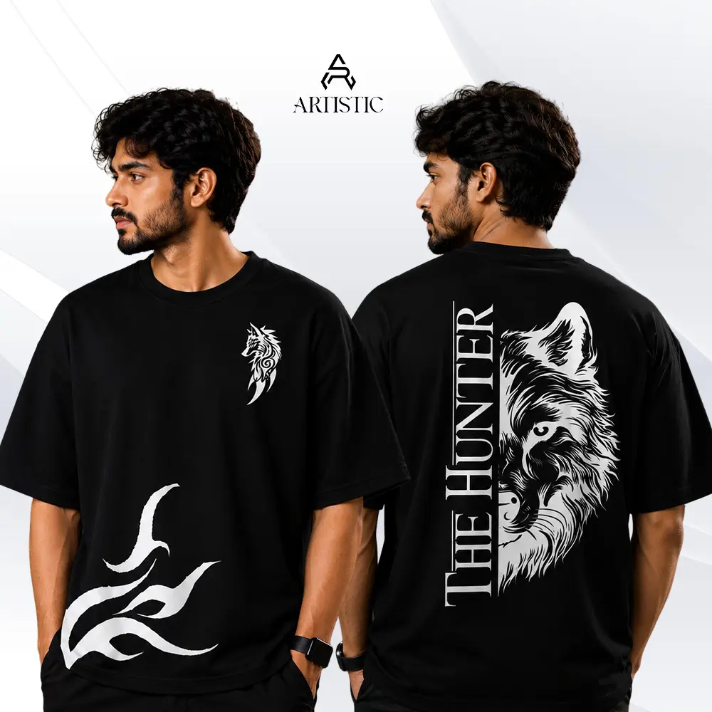 প্রিমিয়াম ড্রপ শোল্ডার টি-শার্ট - THE HUNTER