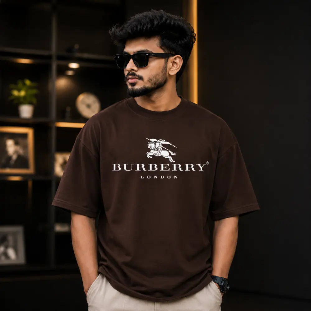 প্রিমিয়াম ড্রপ শোল্ডার টি-শার্ট BURBERRY