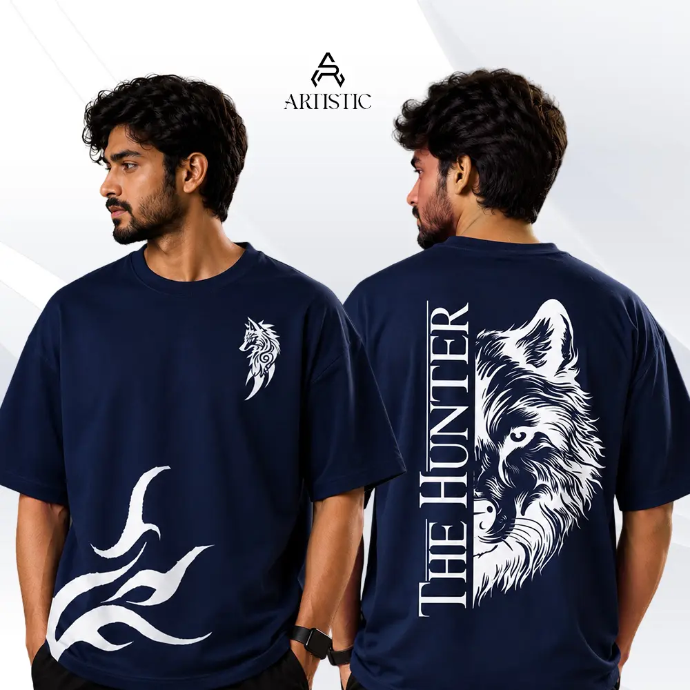প্রিমিয়াম ড্রপ শোল্ডার টি-শার্ট - THE HUNTER