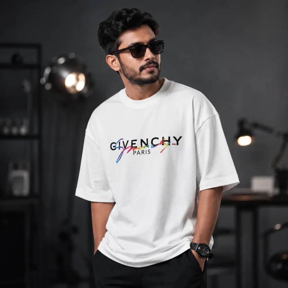 প্রিমিয়াম ড্রপ শোল্ডার টি-শার্ট - GIVENCHY