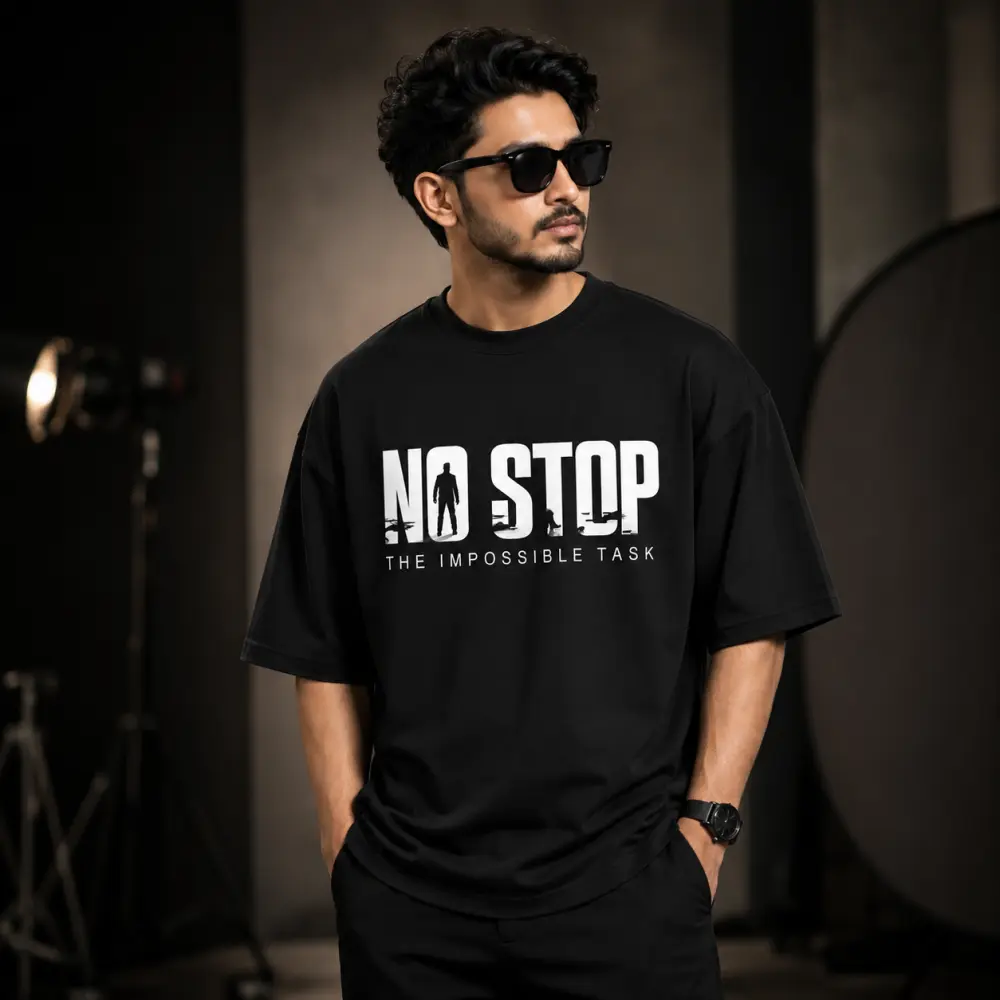 প্রিমিয়াম ড্রপ শোল্ডার টি-শার্ট NON STOP