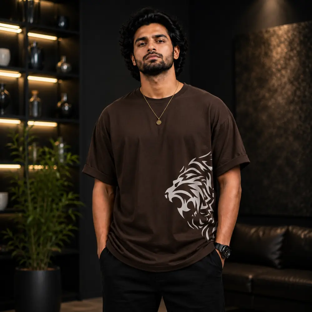 প্রিমিয়াম ড্রপ শোল্ডার টি-শার্ট  - TIGER